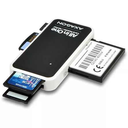 Axagon CRE-X1 USB2.0 SD, microSD, MS, CF, XD kártyaolvasó fekete-fehér