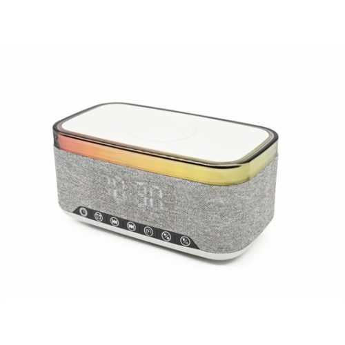 DENVER ENT Denver CRQ-225 Rádiós ébresztőóra Bluetooth funkcióval és vezeték nélküli töltéssel - Szürke
