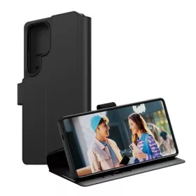   PANZERGLASS Samsung S25 Ultra PANZERGLASS CARE WALLET tok álló, bőr hatású FLIP, kameravédő, FEKETE