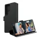 PANZERGLASS Samsung S25 Ultra PANZERGLASS CARE WALLET tok álló, bőr hatású FLIP, kameravédő, FEKETE