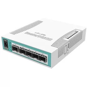   MikroTik RouterBOARD Cloud Router Switch CRS106-1C-5S - Switch - smart - 5 x Gigabit SFP + 1 x combo Gigabit SFP - desktop - PoEThe Cloud Router Switch 106-1C-5S is a desktop size smart switch...