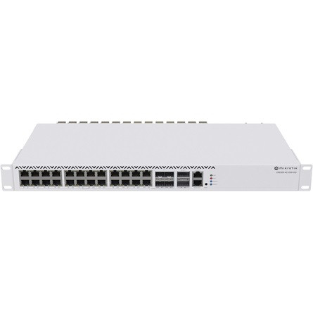 MikroTik CRS326-4C+20G+2Q+R rackbe szerelhető switch, 20x2.5Gbit RJ45, 4xSFP+, 2xQSFP+ 40 Gbit foglalat