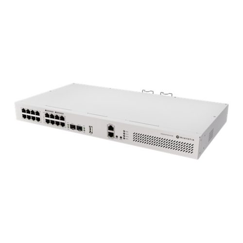 MikroTik CRS418-8P-8G-2S+RM rackbe szerelhető switch, 8xGbit PoE RJ45, 2x10Gbit SFP+ port, 8xGbit RJ45