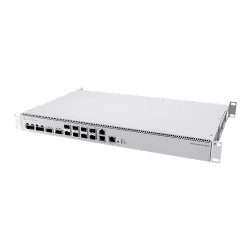 MikroTik CRS812 DDQ  rackbe szerelhető switch, 8× 50G SFP56, 2× 200G QSFP56, 2× 400G QSFP56-DD, 2× 10G Ethernet