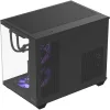 Formula Számítógépház - Crystal Z2M Plus Black AR V2 (fekete, ablakos, mATX,3x12 cm venti,2xUSB2.0, 1xUSB3.0, 1xType-C)