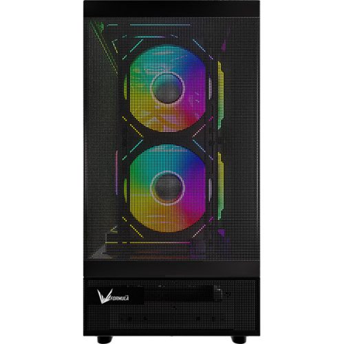 Formula Számítógépház - Crystal Z8 Black (fekete, ablakos, A