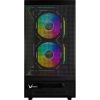 Formula Számítógépház - Crystal Z8 Floe Black (fekete, ablakos, 6x12cm venti, mATX, 1xUSB3.0, 1xUSB2.0, 1xType-C)