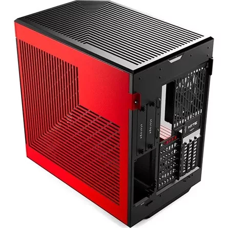 HYTE Y60 táp nélküli ablakos Mid Tower számítógépház piros-fekete + HYTE Y60 DIY LCD panel