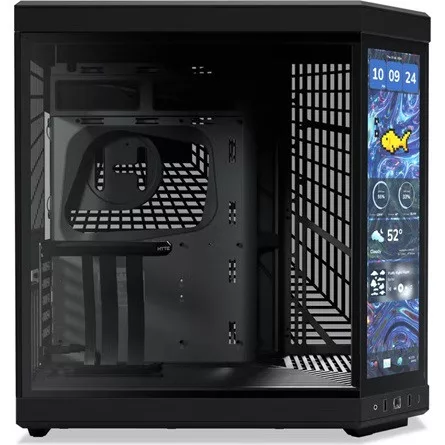 HYTE Y70 Touch Infinite táp nélküli ablakos Mid Tower számítógépház fekete
