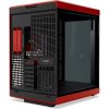 HYTE Y70 Touch Infinite táp nélküli ablakos Mid Tower számítógépház fekete-piros