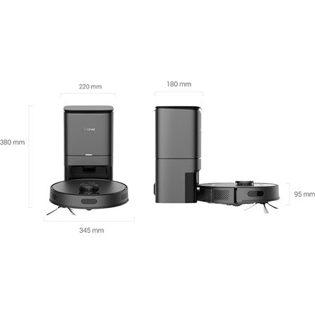 EZVIZ CS-RE4P-PBT2 RE4 Plus robotporszívó, Fekete