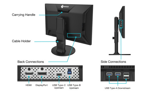 EIZO 24" CS2400R "CS" monitor, fekete