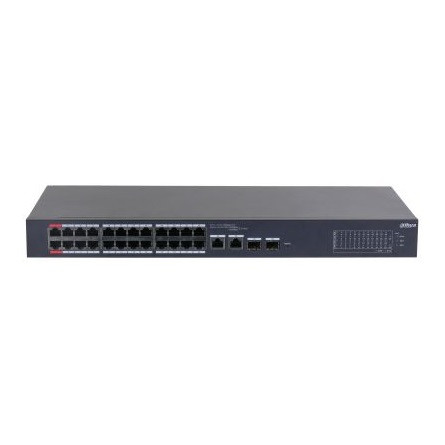 Dahua Mendzselhető PoE switch - CS4226-24ET-240 (Cloud menedzsment; 24x 100Mbps at/af PoE; 2x 1Gbps; 2x 1Gbps SFP; 240W)