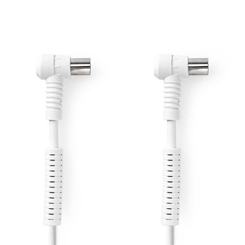 Nedis CSGL40120WT100 koax RF kábel, koax férfi (dugó), koax nő (aljzat), 120 dB, 75 Ohm, Négyszeresen árnyékolt, 10m