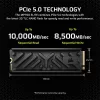 CORSAIR SSD MP700 ELITE M.2 2280 PCIe 5.0 x4 1000GB Hűtőbordával, NVMe
