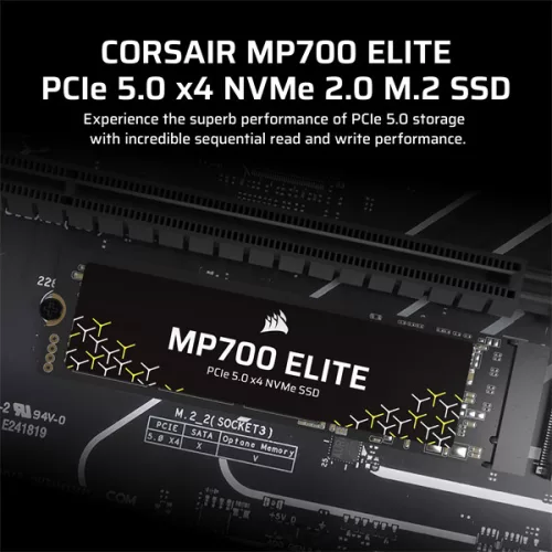 CORSAIR SSD MP700 ELITE M.2 2280 PCIe 5.0 x4 1000GB NVMe