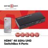 Club 3D ADA Club3D HDMI 2.0 4K60Hz UHD Switchbox 4 ports