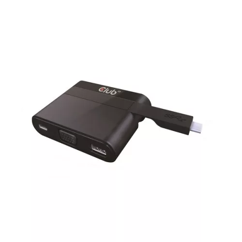 Club 3D Notebook Dokkoló - CSV-1532 (60W, 3.0 USB-C to D-Sub, VGA, 3.0 USB-A, (for Data) 3.0 USB-C)