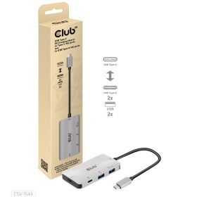   Club 3D USB Hub - CSV-1543 (USB-C Gen 2 to USB-C (data), USB-C (data+charge), USB-A (data), USB-A (data+charge)