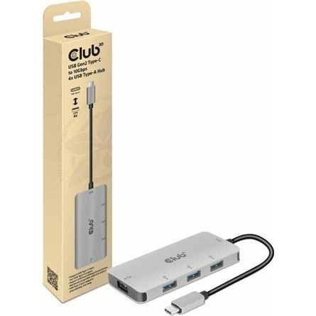 Club 3D USB Hub - CSV-1547 (USB-C Gen 2 to 4xUSB-A 10 Gbps)