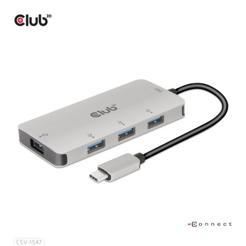 Club 3D USB Hub - CSV-1547 (USB-C Gen 2 to 4xUSB-A 10 Gbps)