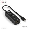 Club 3D USB Club3D USB Type-C 3.2 Gen1 to 3 Ports USB Type-A with Gigabit Ethernet