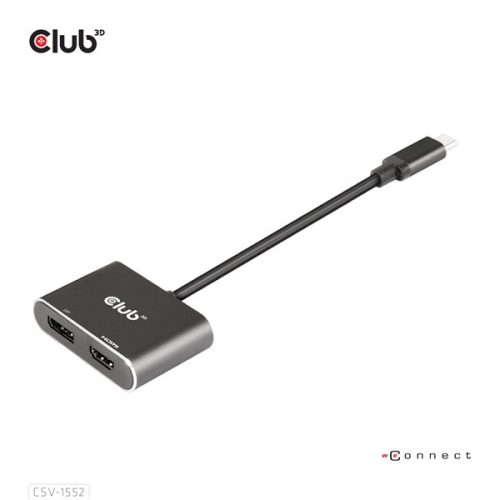Club 3D USB Hub - CSV-1552 (3.2 USB-C Gen 1 to DisplayPort, HDMI, 4k60Hz)