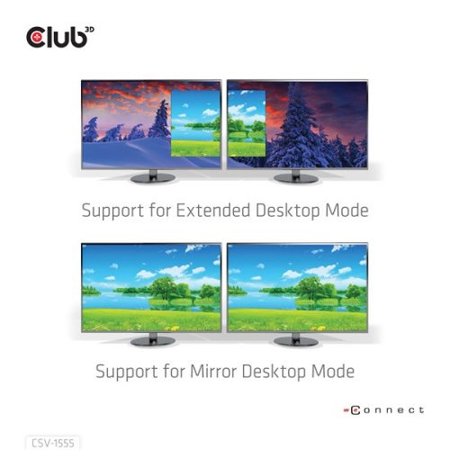 Club 3D USB Hub - CSV-1555 (3.2 USB-C to 2xDisplayPort, 4k60Hz)