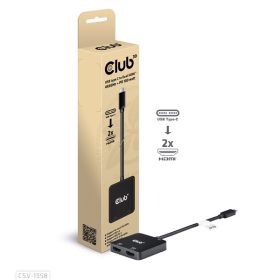   Club 3D USB Hub - CSV-1558 (3.2 USB-C to 2xHDMI, USB-C 100W PD3.0, 4k60Hz)