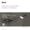 Club 3D USB Hub - CSV-1558 (3.2 USB-C to 2xHDMI, USB-C 100W PD3.0, 4k60Hz)