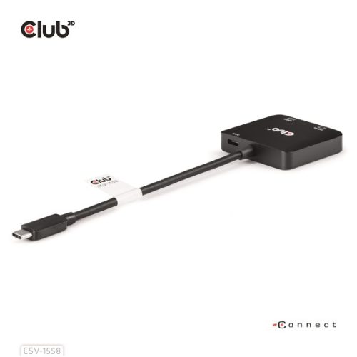 Club 3D USB Hub - CSV-1558 (3.2 USB-C to 2xHDMI, USB-C 100W PD3.0, 4k60Hz)