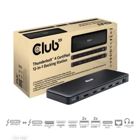   Club 3D Notebook Dokkoló - CSV-1582 (Thunderbolt 4, DP, 2xHDMI, USB-C, 4xUSB-A, SD, TF, RJ45, 3,5 Jack, 140W DC)
