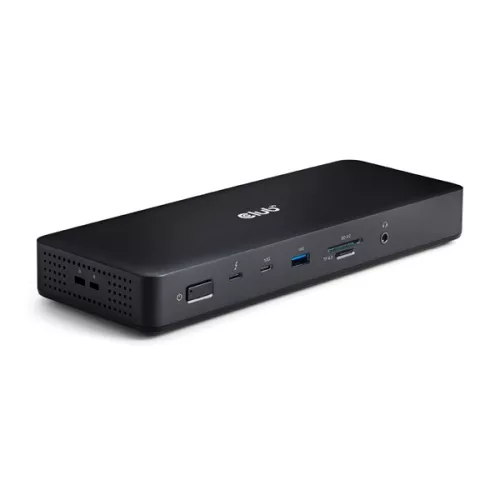 Club 3D Notebook Dokkoló - CSV-1583 (2xThunderbolt 4, 3xDP, 2xHDMI, USB-C, 3xUSB-A, SD, TF, RJ45, 3,5 Jack, 140W DC)