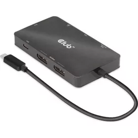   Club 3D DOC Club3D USB Gen2 Type-C to Dual DisplayPort 4k60Hz 7-in-1 Portable Dock