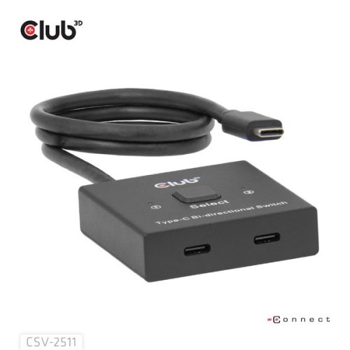 Club 3D USB Hub - CSV-2511 (USB-C to 2xUSB-C, Bidirectional, 100W PD, 8K60Hz/4K120Hz)