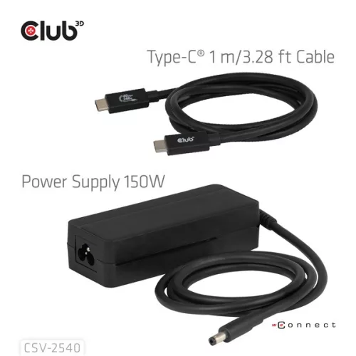 Club 3D Notebook Dokkoló - CSV-2540 (USB-C to 2xUSB-C, 2xUSB-A, 2xHDMI, 2xDP, RJ45, SD/MicroSD, 100W PD, 4K60hz)