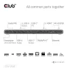 Club 3D Notebook Dokkoló - CSV-2541 (USB-C to 4xUSB-C, 2xUSB-A, 2xHDMI, 2xDP, RJ45, SD/MicroSD, 100W PD, 4K60hz)