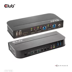   Club 3D KVM Switch - CSV-7210 (Dual DP, 4K60Hz, HDMI, KVM, IR távirányító)