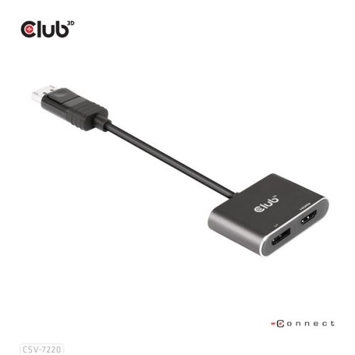 Club 3D USB Hub - CSV-7220 (Multi Stream, DisplayPort 1.4 to DisplayPort + HDMI, 2x4K60Hz)