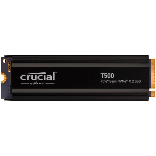 Crucial T500 1TB PCIe Gen4 NVMe M.2 SSD with heatsink, EAN: 649528940018