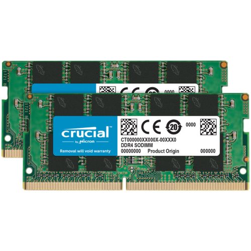 Crucial 32GB Kit (2x16GB) DDR4-3200 SODIMM CL22 (8Gbit/16Gbit), EAN: 649528903617