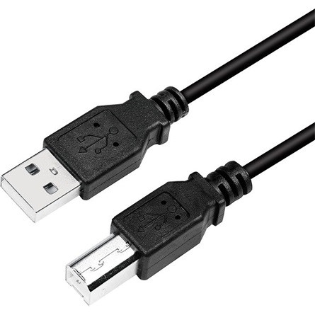 LogiLink USB-A 2.0 -> USB-B 2.0 M/M adatkábel 2m fekete