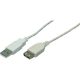 LogiLink USB-A 2.0 -> USB-A 2.0 M/F adatkábel hosszabbító 2m szürke