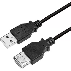   LogiLink USB-A 2.0 -> USB-A 2.0 M/F adatkábel hosszabbító 2m fekete