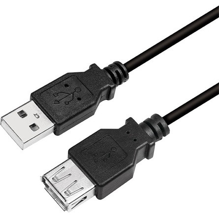 LogiLink USB-A 2.0 -> USB-A 2.0 M/F adatkábel hosszabbító 5m fekete