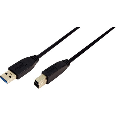 LogiLink USB-A 3.0 -> USB-B 3.0 M/M adatkábel 2m fekete
