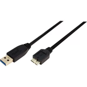   LogiLink USB-A 3.0 -> USB-B 3.0 micro M/M adatkábel 1m fekete