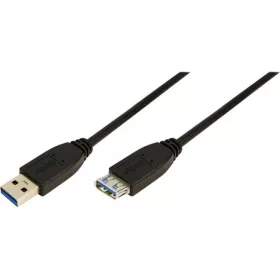   LogiLink USB-A 3.0 - USB-A 3.0 M/F adatkábel hosszabbító 3m fekete