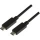 LogiLink USB-C 3.2 Gen2 -> USB-C 3.2 Gen2 M/M adatkábel 1m fekete PD 100W