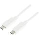 LogiLink USB-C 3.2 Gen2 -> USB-C 3.2 Gen2 M/M adatkábel 0.5m fehér E-mark, PD 100W